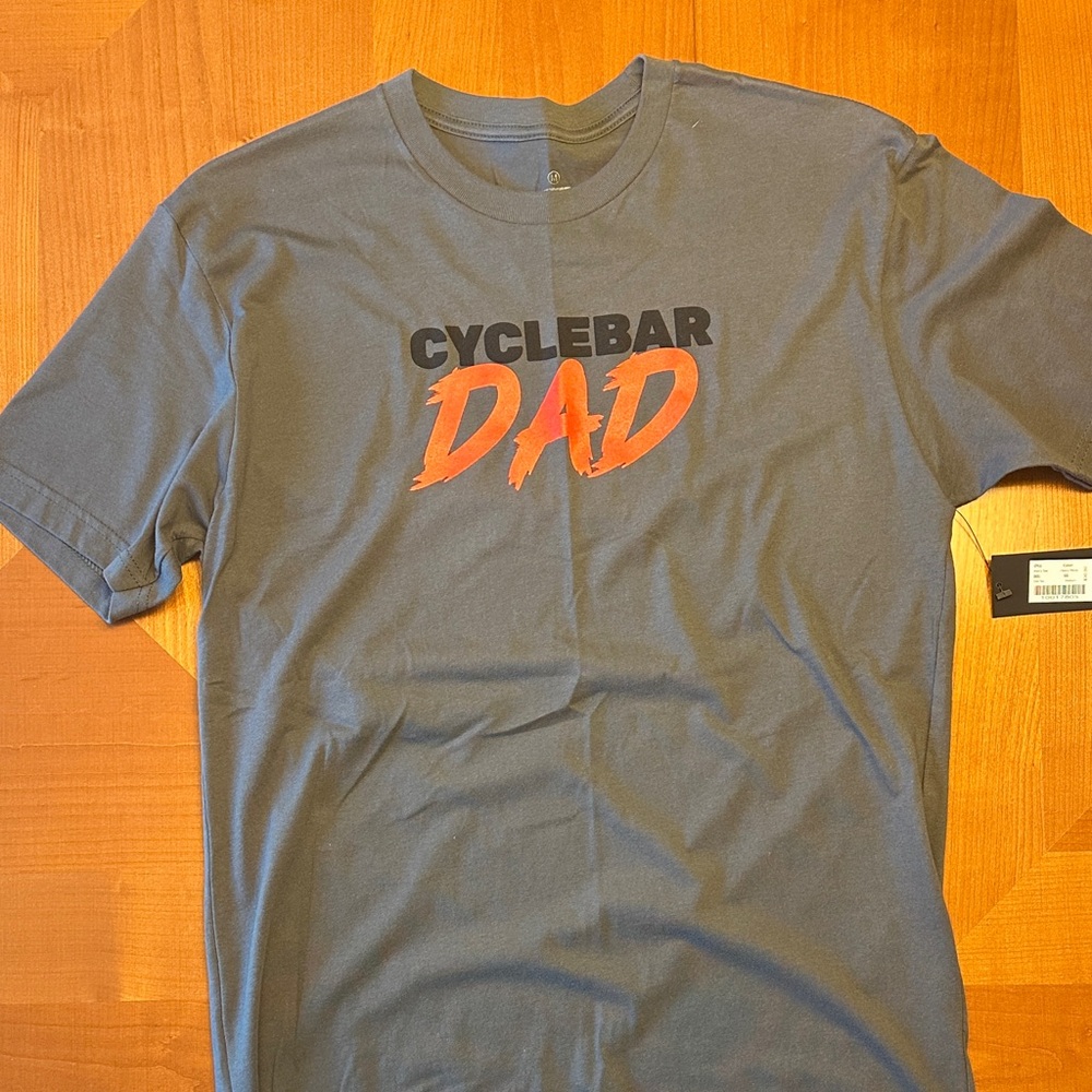 CycleBar Dad Tee in Gray and Red